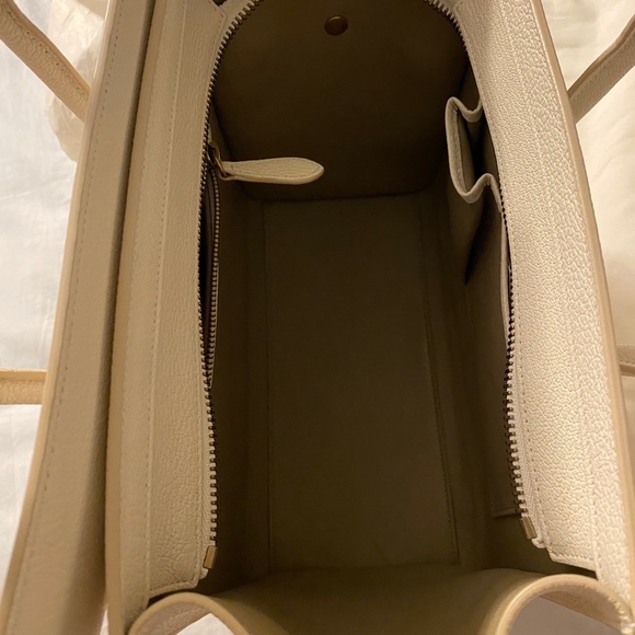 Celine white micro luggage in goatskin - Picture 4 of 6